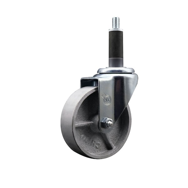 4'' Semi Steel Wheel Swivel 1'' Expanding Stem Caster
